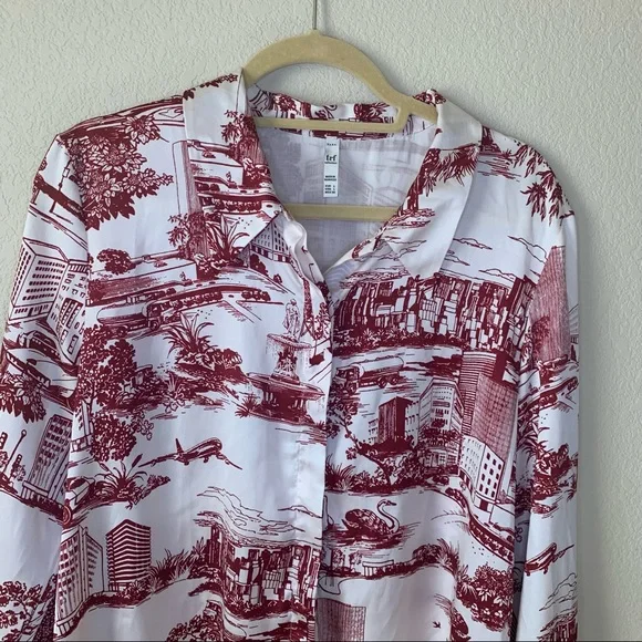 ❌SOLD❌ ZARA City Print Oversized Shirt - Picture 6 of 11